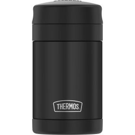 Thermos 16oz Insulated Food Jar with Folding Spoon, Matte Black